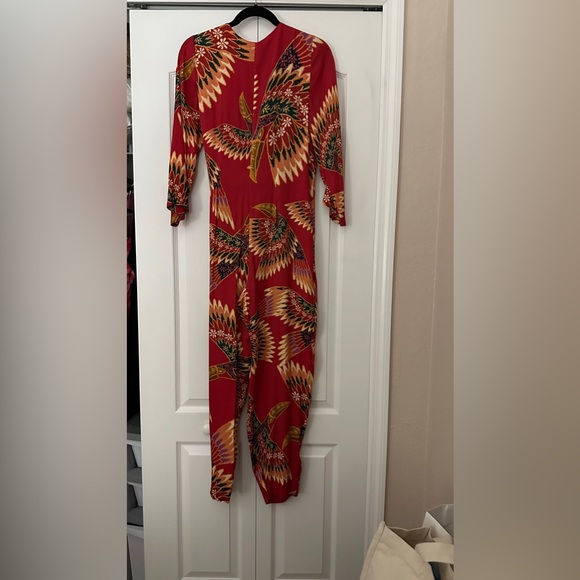Farm Rio red jumpsuit - Picture 6 of 8